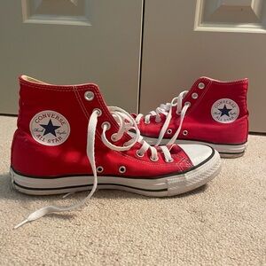 Red high-top converse
